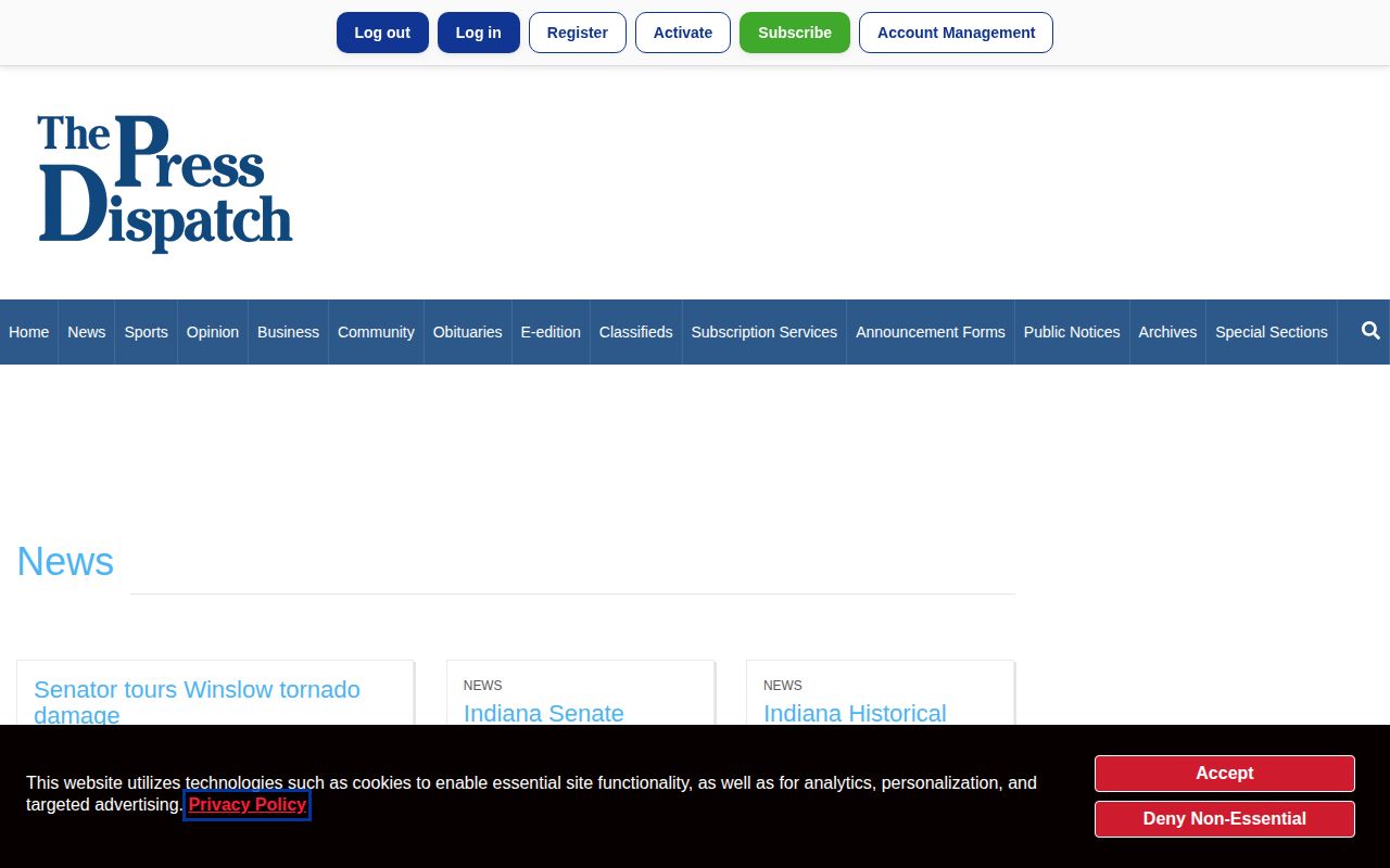 Press-Dispatch Pike County crime news section and arrest report interface