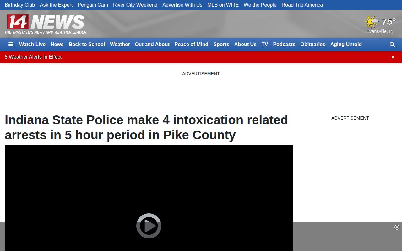 WFIE Pike County arrest news report with agency-supplied booking-photo context